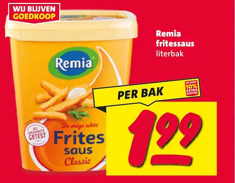 Remia fritessaus literbak