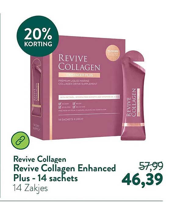 Revive Collagen Revive Collagen Enhanced Plus - 14 sachets 14 Zakjes