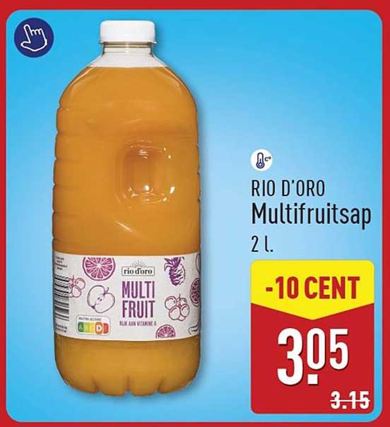 RIO D'ORO Multifruitsap 2 L. -10 CENT