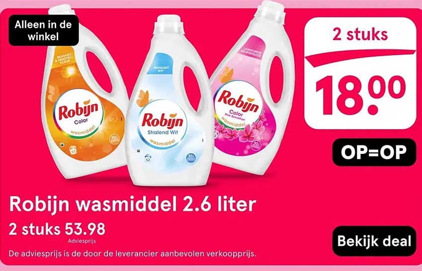 Robijn wasmiddel 2.6 liter