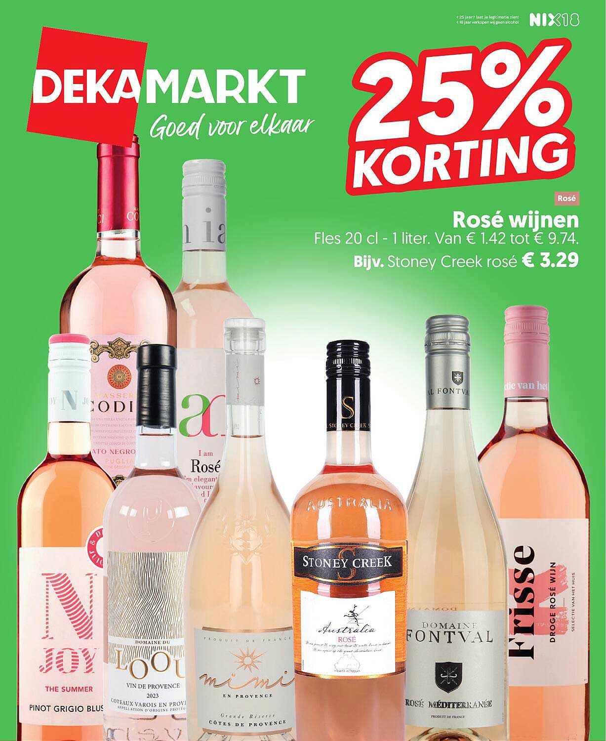 Rosé wijnen 25% korting