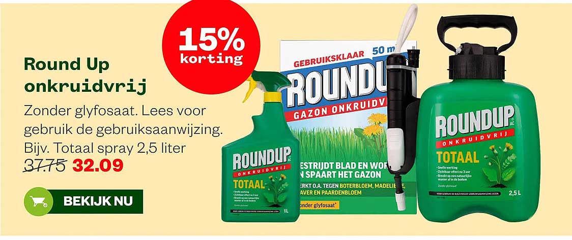Round Up onkruidvrij