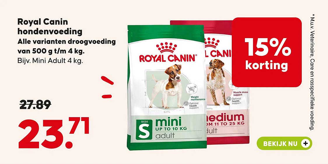 Royal Canin hondenvoeding - 15% korting