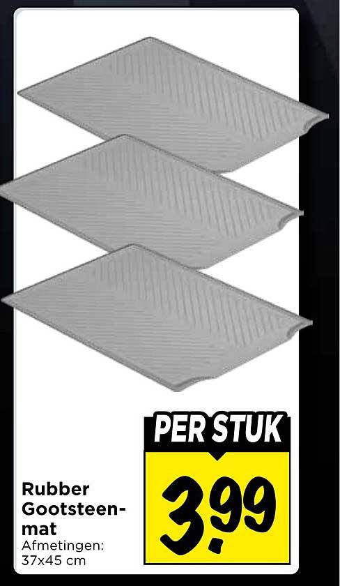 Rubber Gootsteenmat Afmetingen: 37x45 cm PER STUK