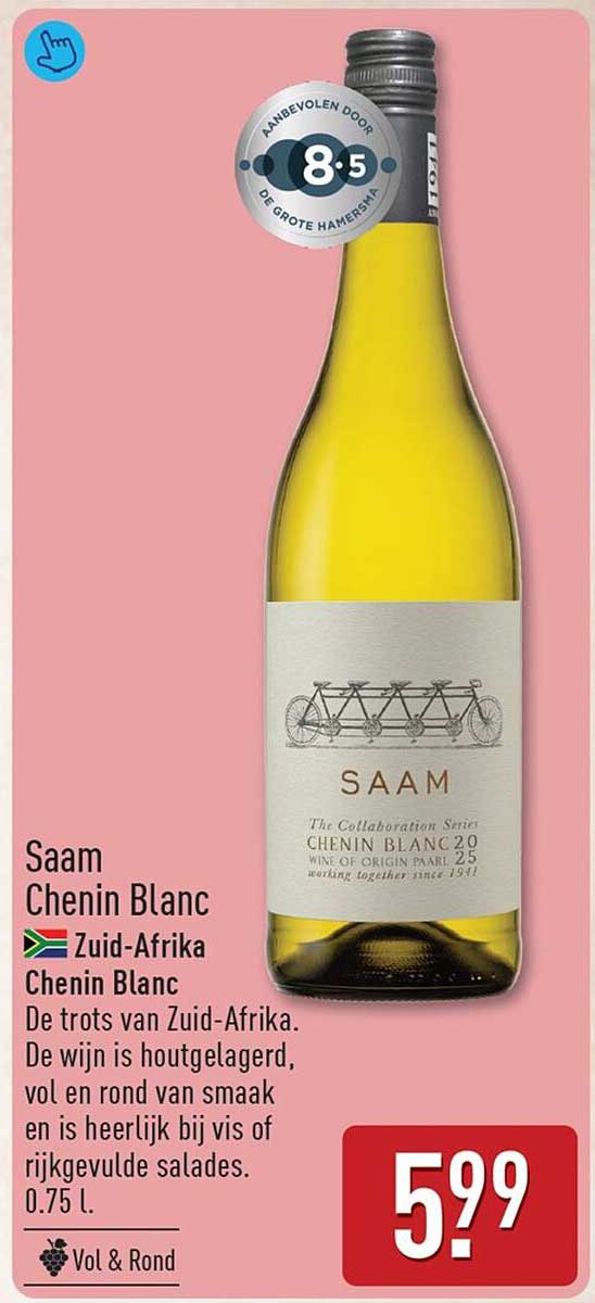 Saam Chenin Blanc Zuid-Afrika Chenin Blanc Vol & Rond