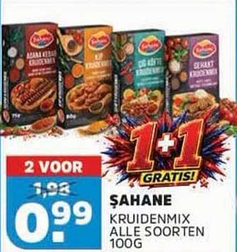 SAHANE KRUIDENMIX ALLE SOORTEN 100G 1+1 GRATIS!