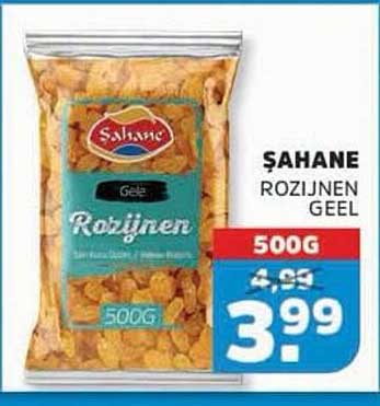 Sahane Rozijnen Geel 500G