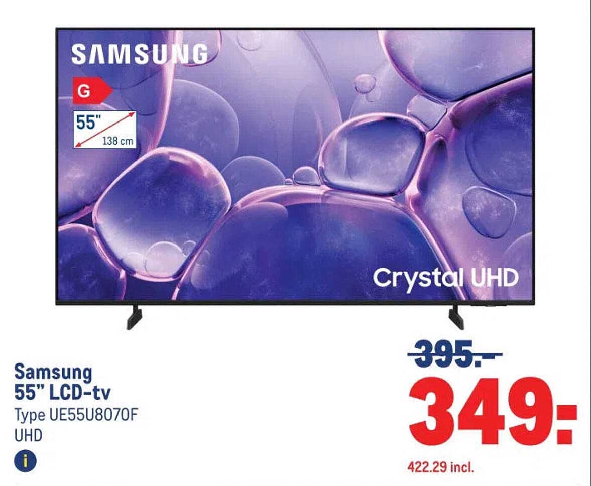 Samsung 55" LCD-tv Type UE55U8070F UHD
