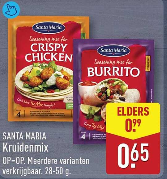 SANTA MARIA Kruidenmix OP=OP. Meerdere varianten verkrijgbaar. 28-50 g.