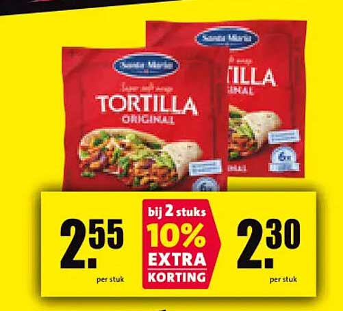 Santa Maria Tortilla Original bij 2 stuks 10% EXTRA KORTING