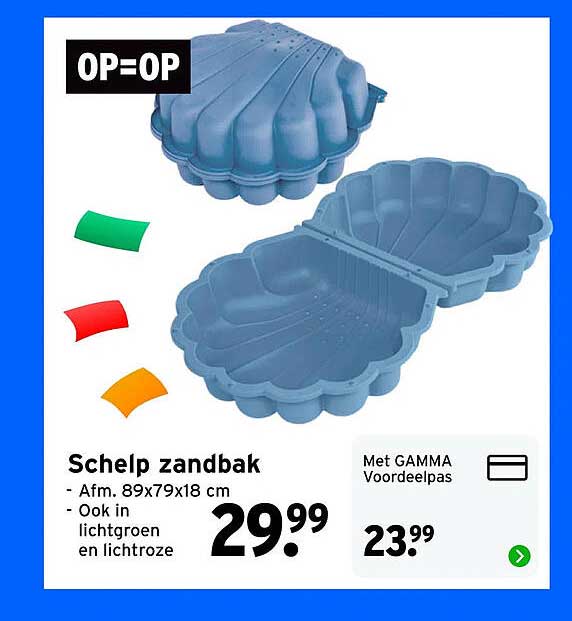 Schelp zandbak