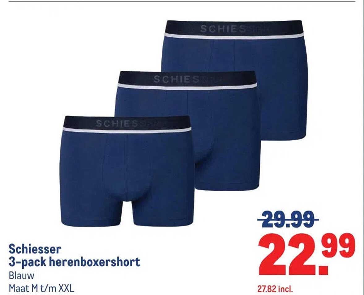 Schiesser 3-pack herenboxershort