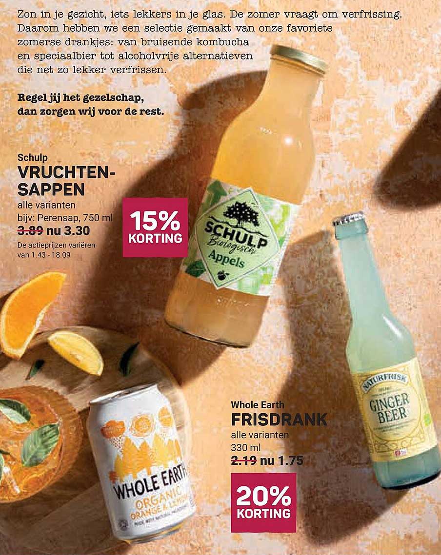 Schulp Vruchtensappen 15% korting