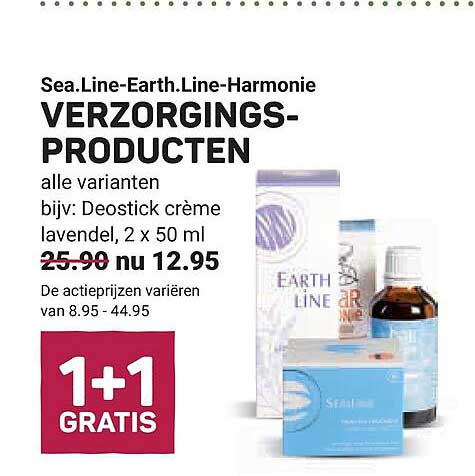 Sea.Line-Earth.Line-Harmonie VERZORGINGS-PRODUCTEN alle varianten bijv: Deostick crème lavendel, 2 x 50 ml 1+1 GRATIS