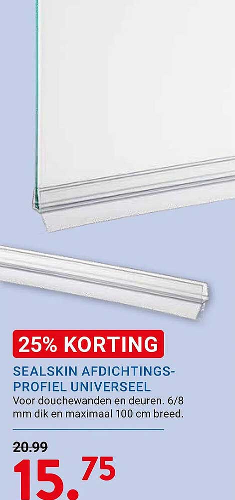 SEALSKIN AFDICHTINGSPROFIEL UNIVERSEEL 25% KORTING