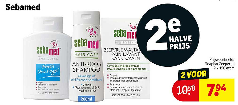 Sebamed 2e halve prijs