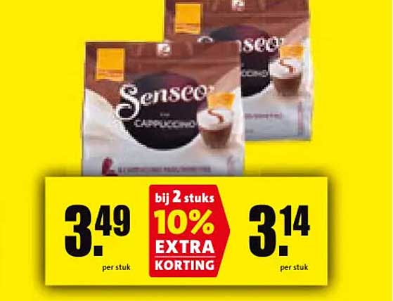 Senseo Cappuccino bij 2 stuks 10% EXTRA KORTING