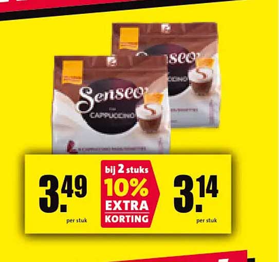 Senseo Cappuccino bij 2 stuks 10% EXTRA KORTING