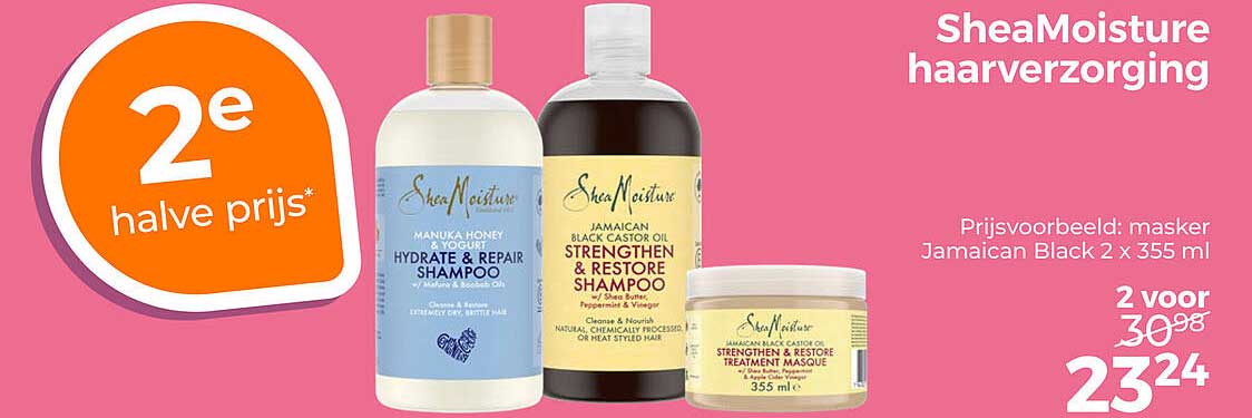 SheaMoisture haarverzorging 2e halve prijs
