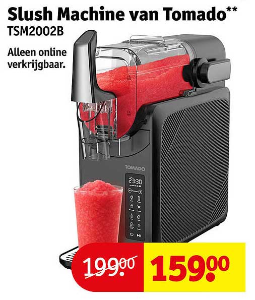 Slush Machine van Tomado** TSM2002B Alleen online verkrijgbaar.