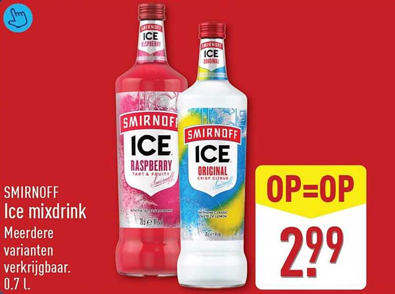 SMIRNOFF Ice mixdrink Meerdere varianten verkrijgbaar. 0.7 L. OP=OP