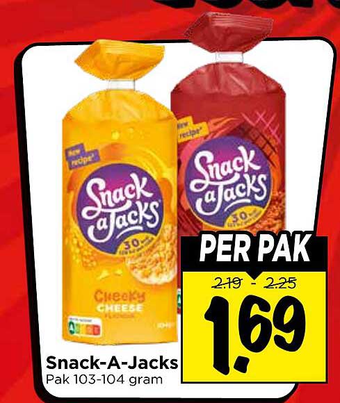 Snack-A-Jacks Pak 103-104 gram PER PAK