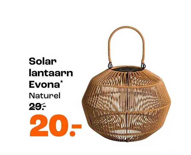 Solar lantaarn Evona* Naturel