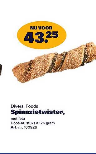 Spinazietwister, met feta