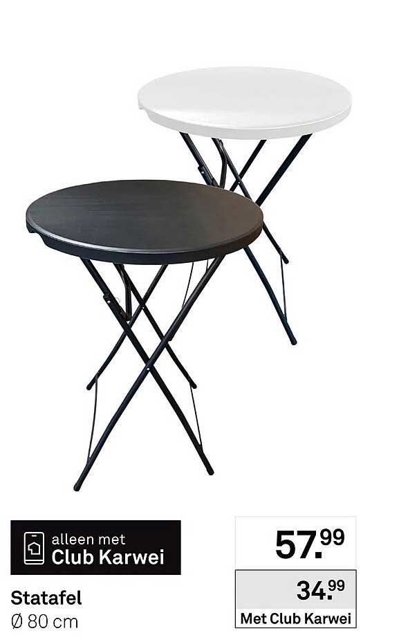 Statafel Ø 80 cm