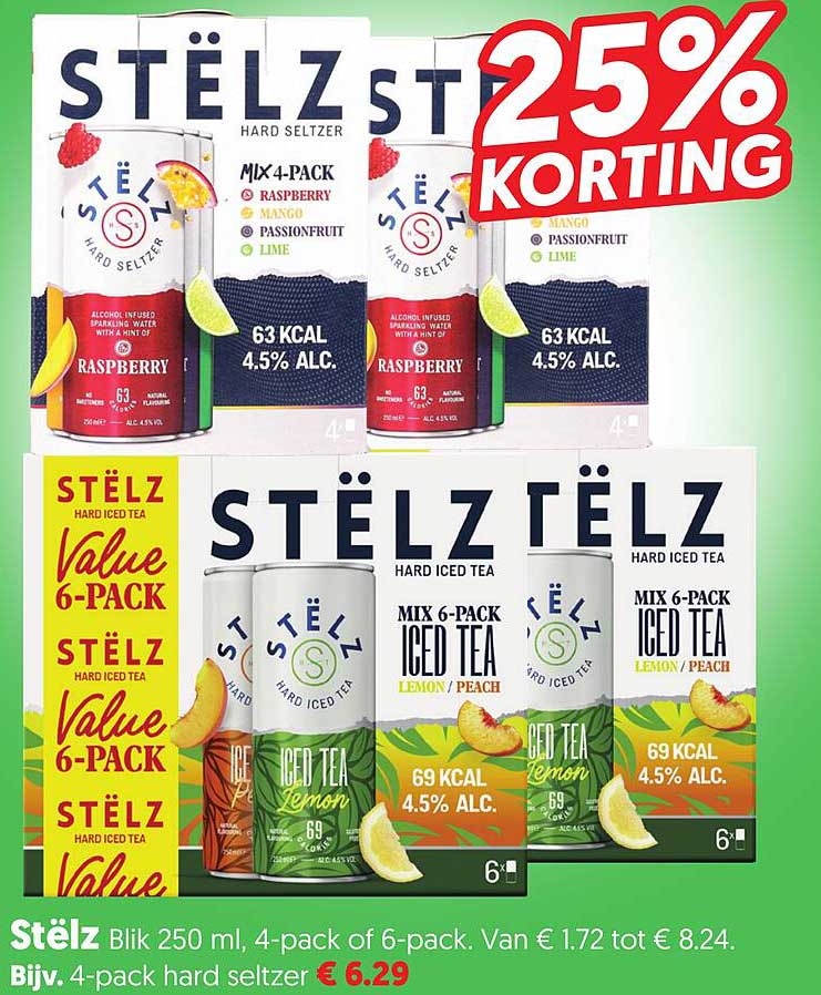 Stëlz Blik 250 ml, 4-pack of 6-pack