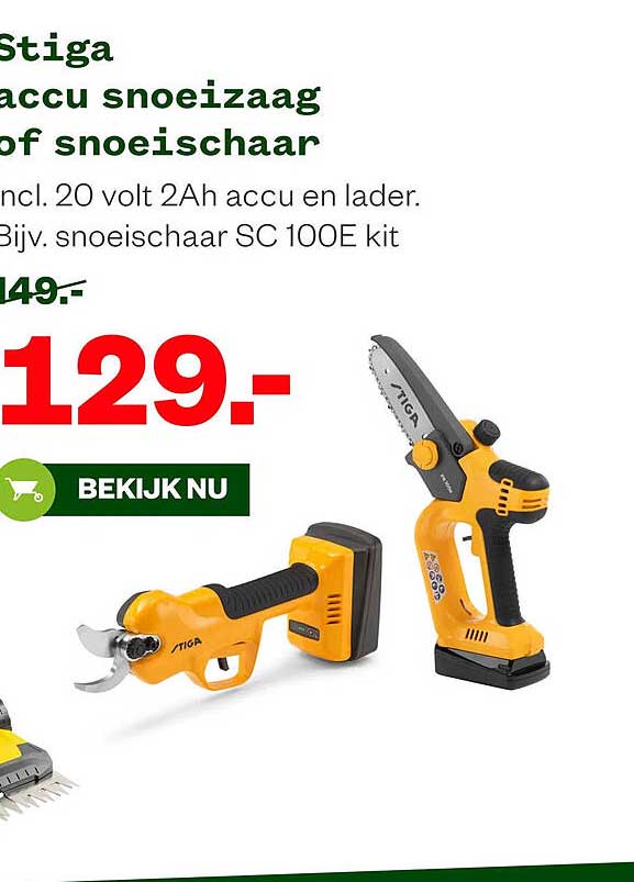 Stiga accu snoeizaag of snoeischaar