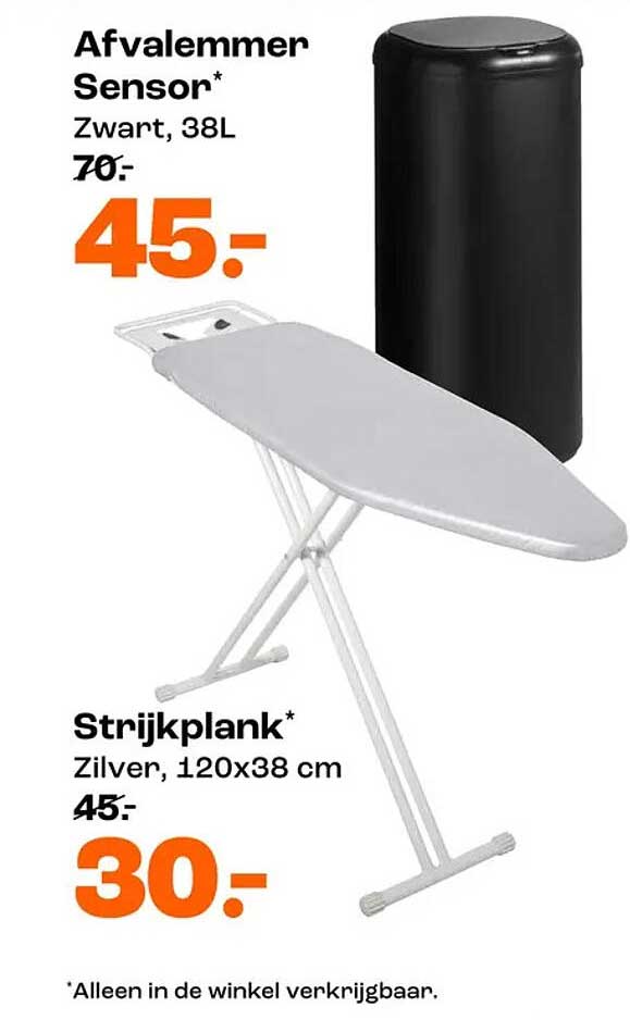 Strijkplank* Zilver, 120x38 cm