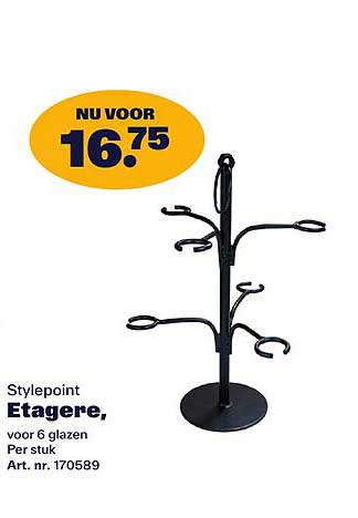 Stylepoint Etagere, voor 6 glazen