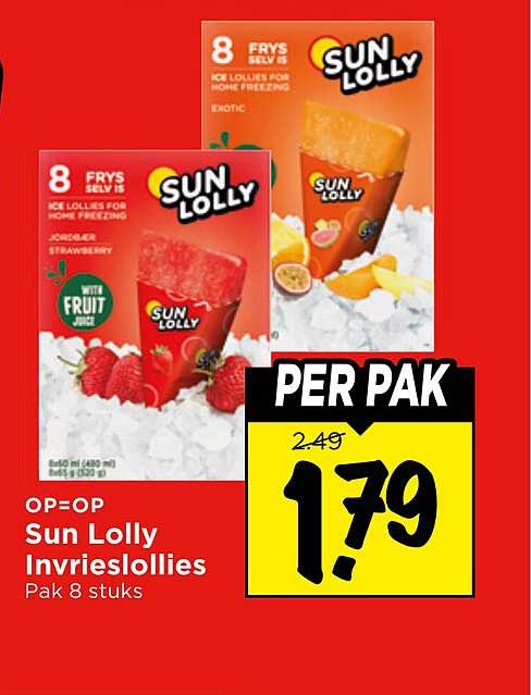 Sun Lolly Invrieslollies Pak 8 stuks
