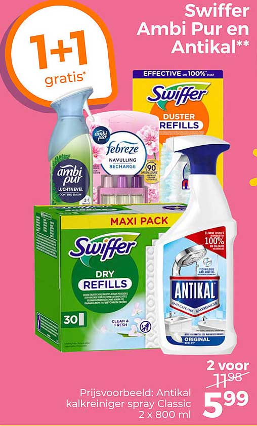 Swiffer Ambi Pur en Antikal** 1+1 gratis*