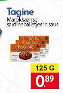 Tagine Marokkaanse sardineballetjes in saus