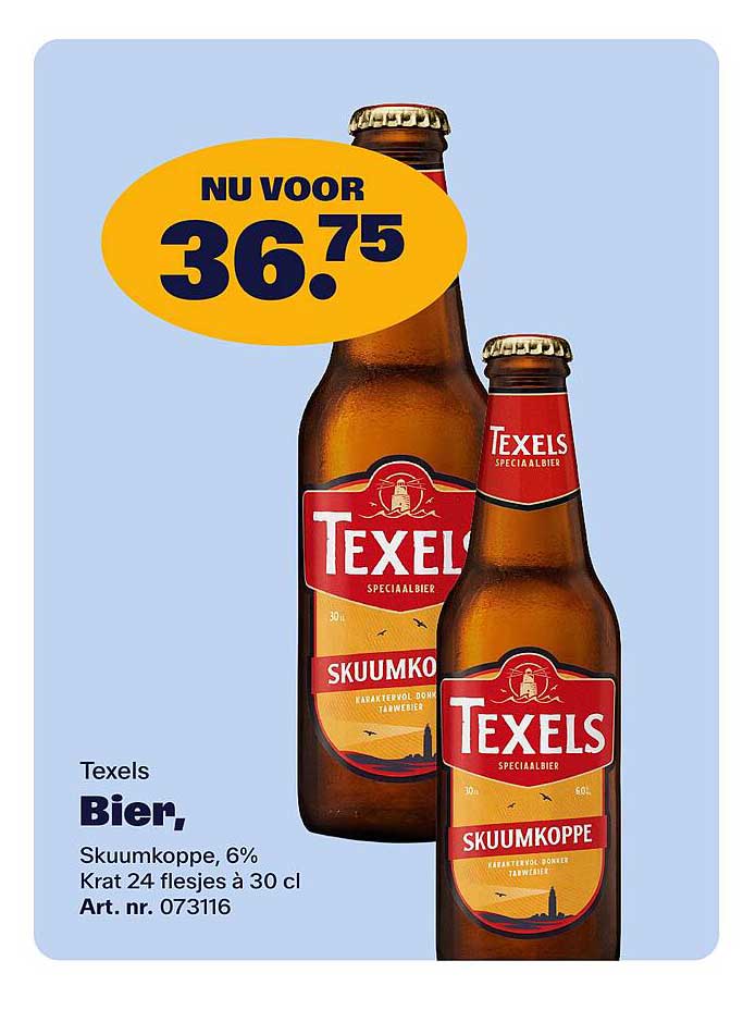 Texels Bier, Skuumkoppe, 6% Krat 24 flesjes à 30 cl