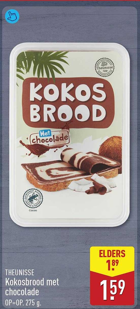 Theunisse Kokosbrood met chocolade
