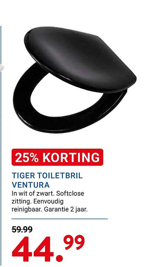TIGER TOILETB RIL VENTURA 25% KORTING