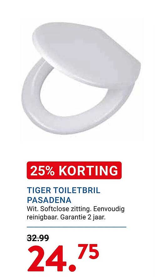 TIGER TOILETBRIL PASADENA 25% KORTING