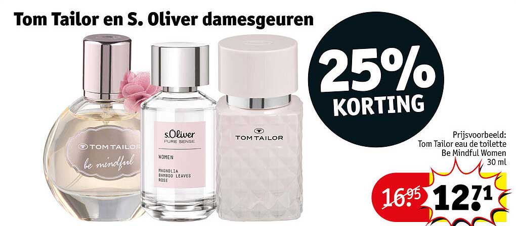 Tom Tailor en S. Oliver damesgeuren 25% korting