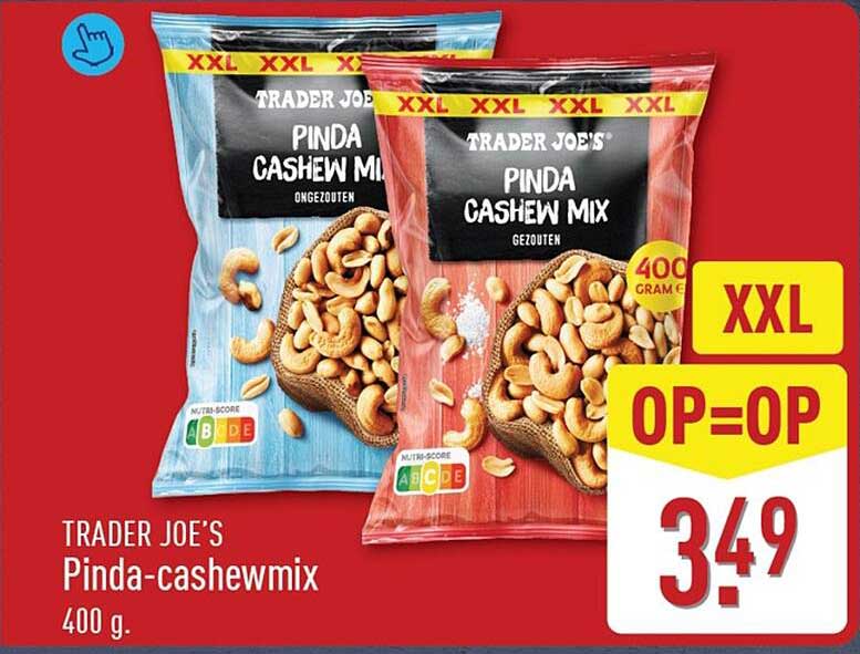 TRADER JOE'S Pinda-cashewmix 400 g XXL OP=OP