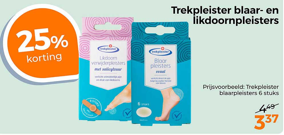 Trekpleister blaar- en likdoornpleisters 25% korting