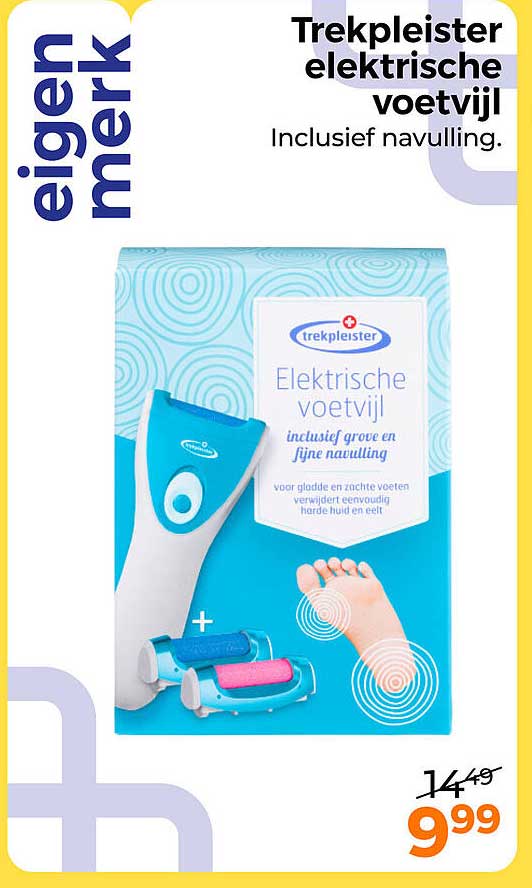 Trekpleister elektrische voetvijl Inclusief navulling.