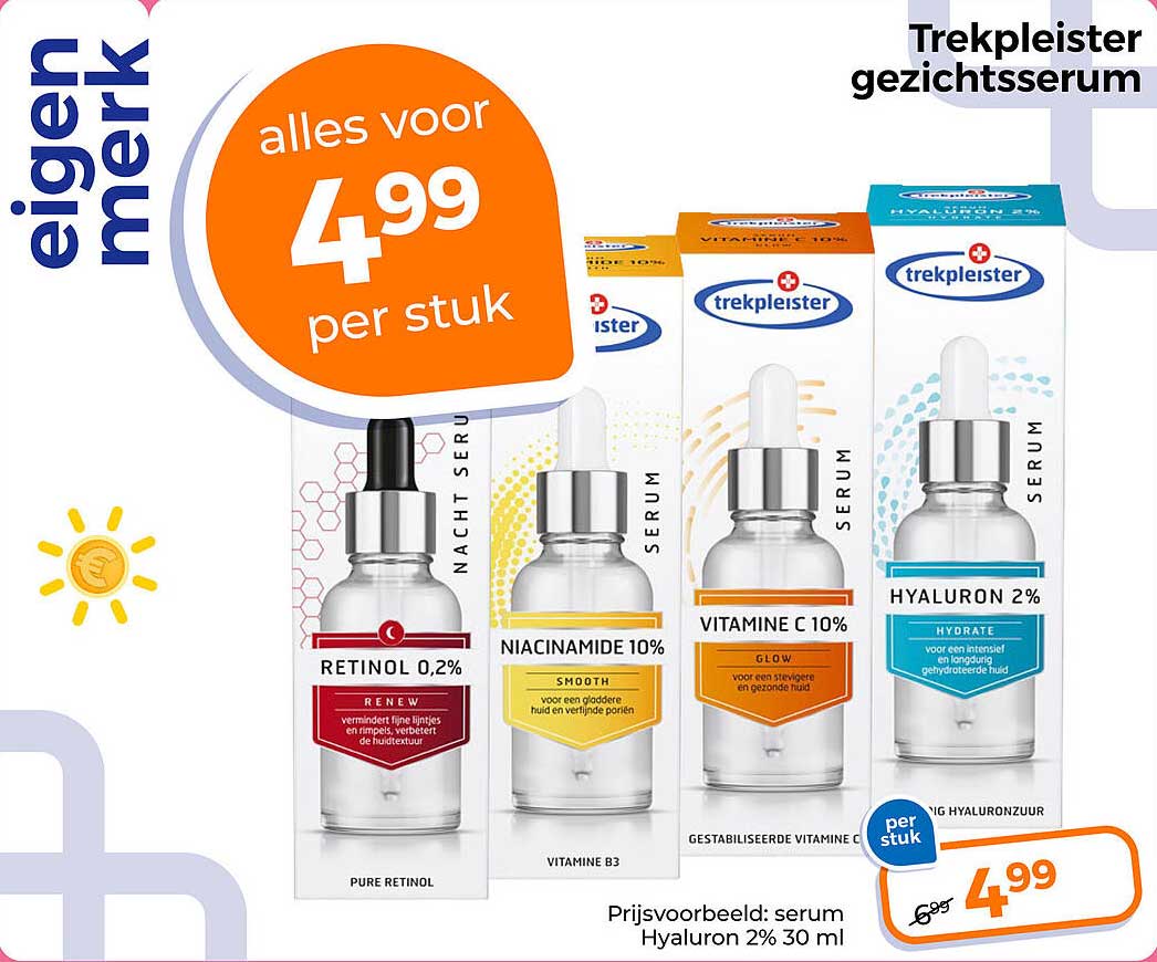 Trekpleister gezichtsserum