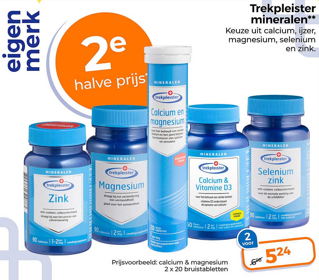 Trekpleister mineralen** 2e halve prijs
