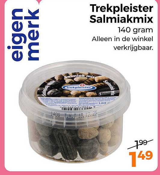 Trekpleister Salmiakmix 140 gram
