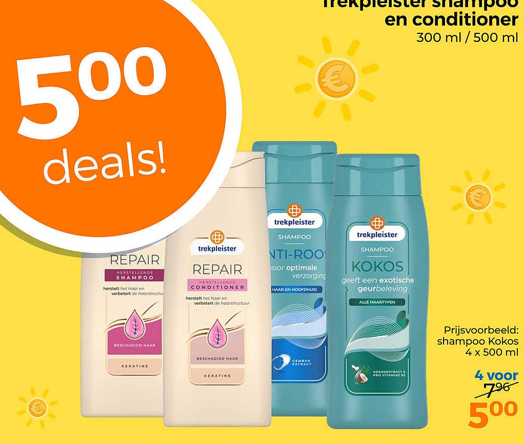 Trekpleister shampoo en conditioner 300 ml / 500 ml
