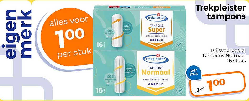 Trekpleister tampons