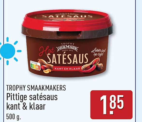 TROPHY SMAAKMAKERS Pittige satésaus kant & klaar